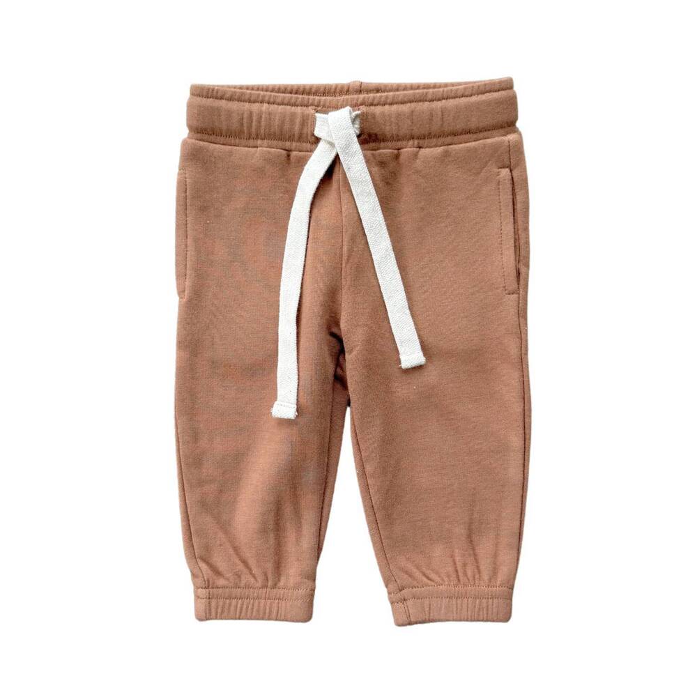 NEW BABYSPROUTS boys' elastic waistband joggers in carmel
